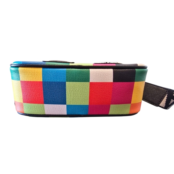 Karl Lagerfeld Maybelle Black Multicolor Checker Board Crossbody Bag - Picture 5 of 13